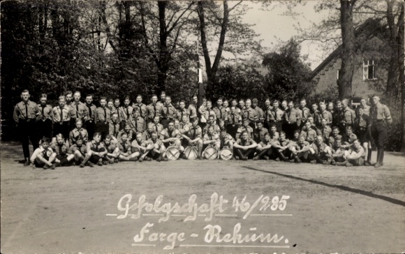 Photo Postcard Farge Rekum Blumenthal Hanseatic City of Bremen, Hitler Youth, followers 46/285