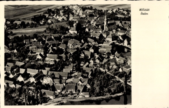 Postcard Willstätt in Baden, aerial photograph