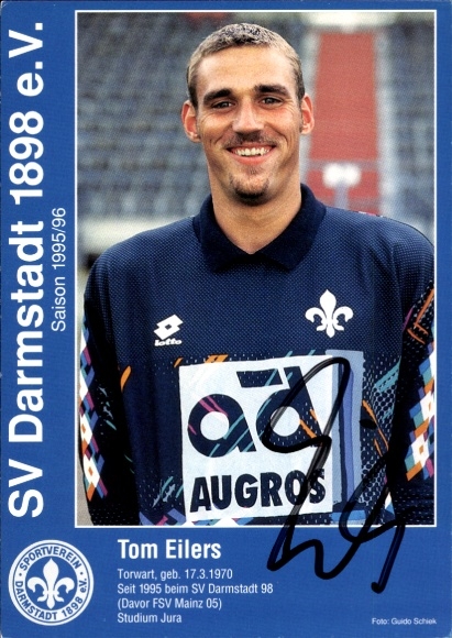 Autogrammkarte Fußballer Tom Eilers, SV Darmstadt 98, Autogramm