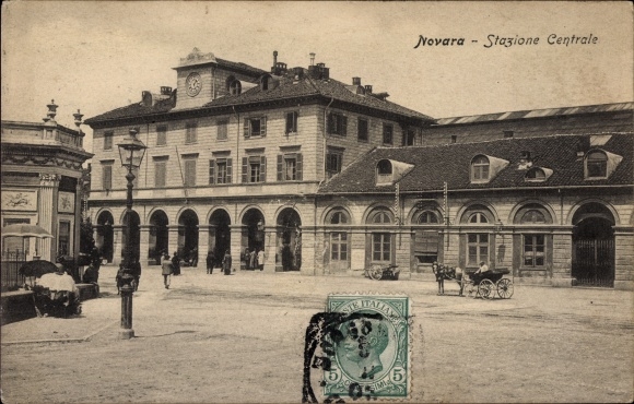 Postcard Novara Piemonte Italy, Stazione Centrale