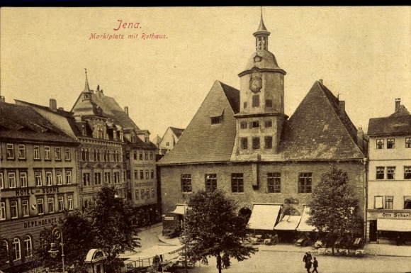 Ak Jena in Thüringen, Marktplatz, Rathaus