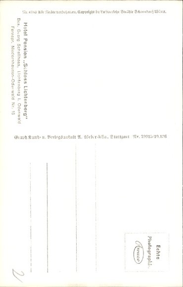 KP Lichtenberg Fischbachtal w Odenwald, zdjęcie lotnicze, Hotel Pension Schloss Lichtenberg