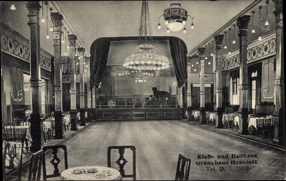Postcard Hamburg Eimsbüttel Lokstedt, Club and Ballhaus Grenzhaus Hoheluft, Lokstedter Steindamm