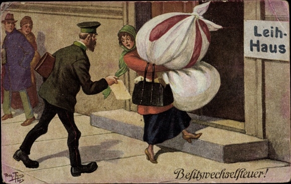 Artist PC Thiele, Arthur, change of ownership tax, pawnshop, tax sources