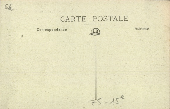 Postcard Paris XV, Gare Montparnasse, trams