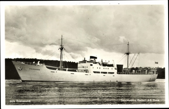 Ak Steamer MS Svanesund, Stockholms Rederi Ab Svea