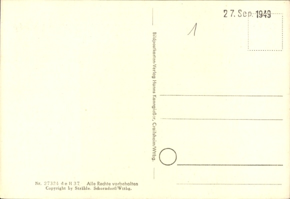 Postcard Inning am Ammersee Upper Bavaria, aerial photograph