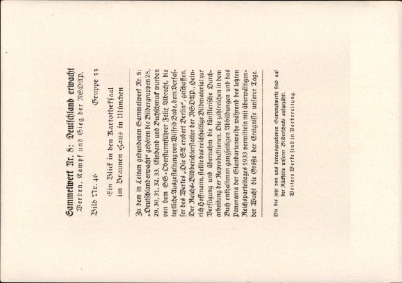 Collective picture Germany awakens No. 46, Brown House Munich, view of the card index room