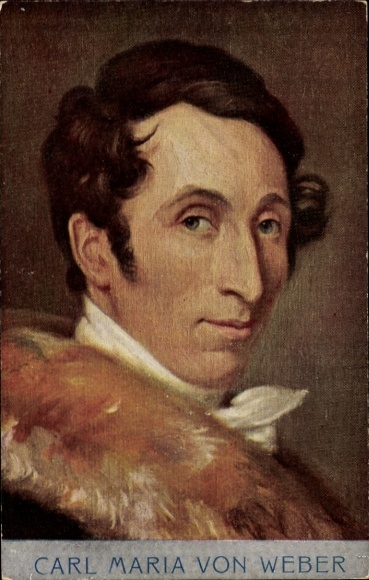 Artist Postcard Composer Carl Maria von Weber, portrait