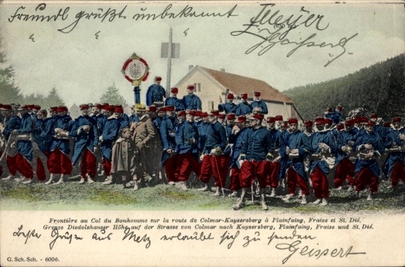 PC Le Bonhomme Diedolshausen Alsace Haut Rhin, border, Route de Colmar-Kaysersberg