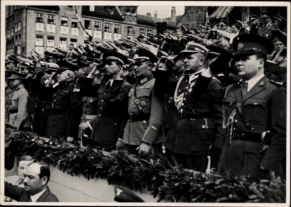 Collective picture Adolf Hitler, Nazi party rally in Nuremberg, foreign military attachés, collective work 15 picture 76