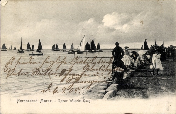 Ak Marne in Holstein Dithmarschen, Kaiser-Wilhelm-Koog