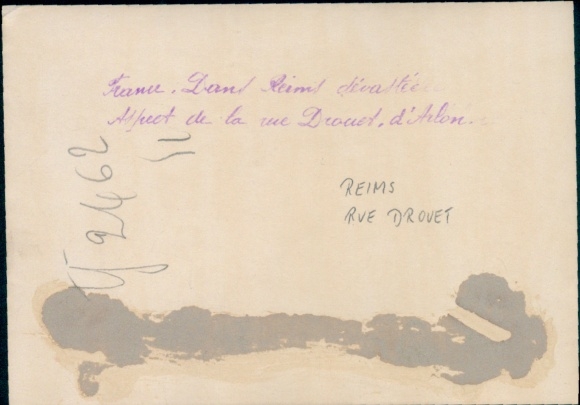 Photo Reims Marne, Rue Drouet, war damage