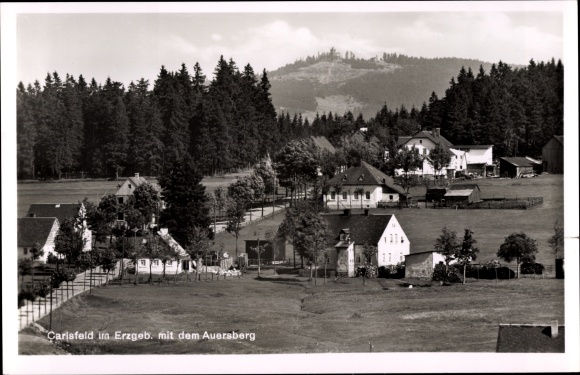 PC Carlsfeld Eibenstock in the Ore Mountains, Panorama with Auersberg