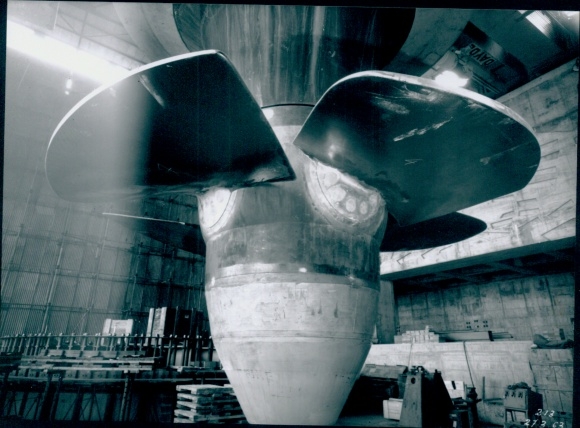 Photo Rhinau Rheinau Alsace Bas Rhin, nuclear power plant, Henri Baranger, 1963, La Photothèque EDF