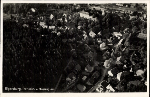 Postcard Elgersburg in Thuringia, aerial photograph