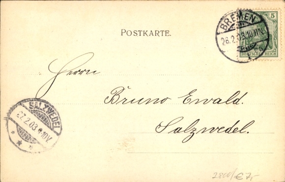 Postcard Hanseatic City of Bremen, Courthouse