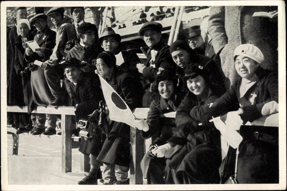 Obraz z kolekcji Olympia 1936, widzowie nad jeziorem Rießersee