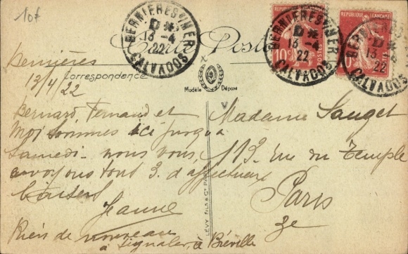 Postcard Bernières sur Mer Calvados, La Casine