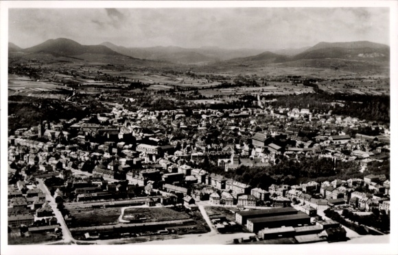 Postcard Landau in der Pfalz, aerial photograph