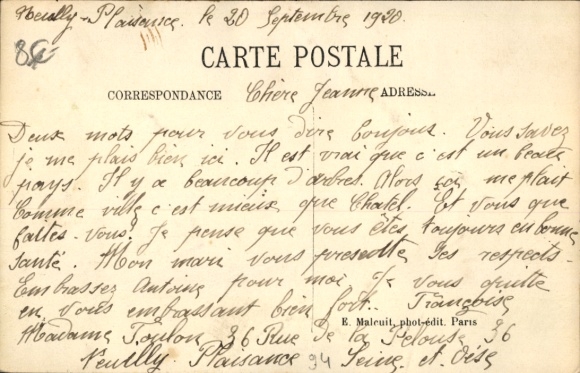 Postcard Neuilly Plaisance Seine Saint Denis, Rue de Plaisance