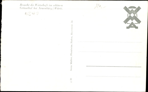 Postcard Neuenbürg in the Black Forest Württemberg, Economy in the Gösseltal