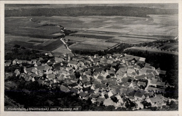 Postcard Riedenheim in Lower Franconia, aerial photograph