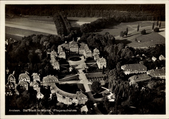 PC Bad Arolsen in Hesse, aerial photo, partial view, castle