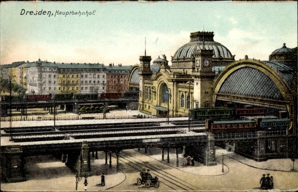 Postcard Dresden Altstadt Seevorstadt, Hauptbahnhof