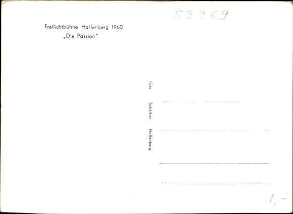 Ak Hallenberg in Sauerland, openluchtpodium 1960, Passie, scènes