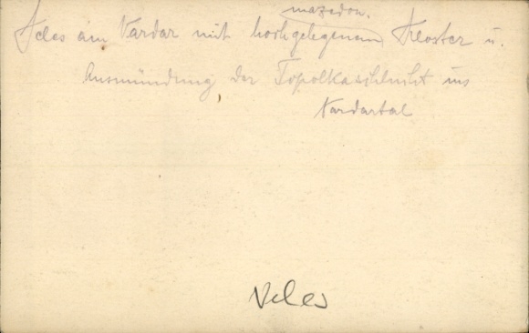 foto Veles Macedonië, landschap, klooster, spoorlijnen
