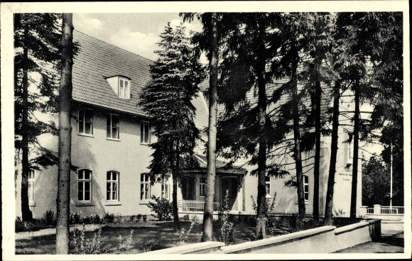 Postcard Amshausen Steinhagen Westfalen, Union School, Otto Hue Heim