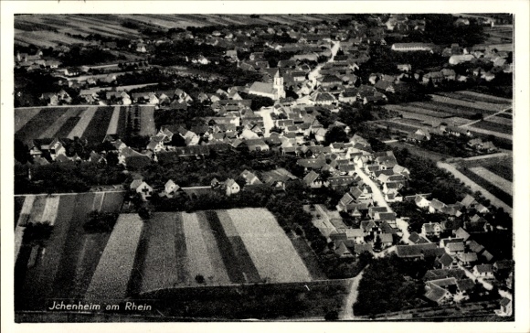Postcard Ichenheim Neuried in Baden, aerial photograph