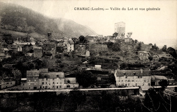 Postcard Chanac Lozère, Vallee du Lot, Vue generale