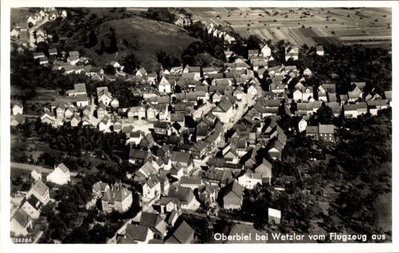 Postcard Oberbiel Solms in Hesse, aerial photograph