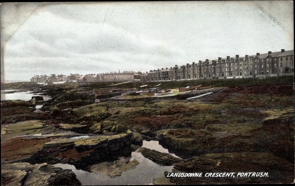 Postcard Portrush County Antrim Northern Ireland, Landsdowne Crescent