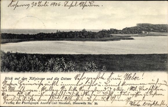 Postcard Ostseebad Kölpinsee on Usedom, Panorama