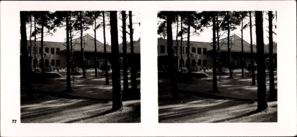 Stereo Raumbild Foto "Die NS Musterbetriebe ", III 77, Nr. 387, Daimler Benz Motoren GmbH Genshagen