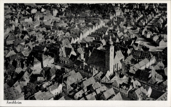 Ak Forchheim in Oberfranken Bayern, Fliegeraufnahme