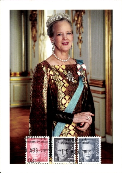 Postcard Queen Margrethe II, Nobility of Denmark