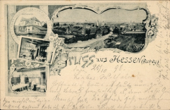 Postcard Hessen in Braunschweig Osterwieck am Harz, panorama and partial views