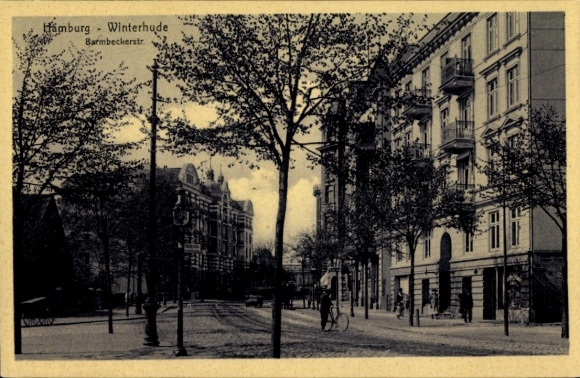 Postcard Hamburg Nord Winterhude, Barmbekerstraße