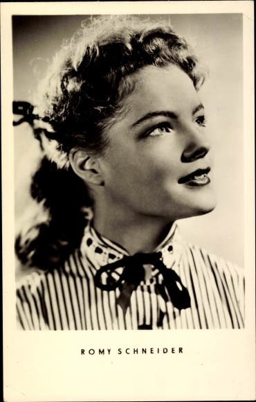 Postcard actress Romy Schneider, portrait