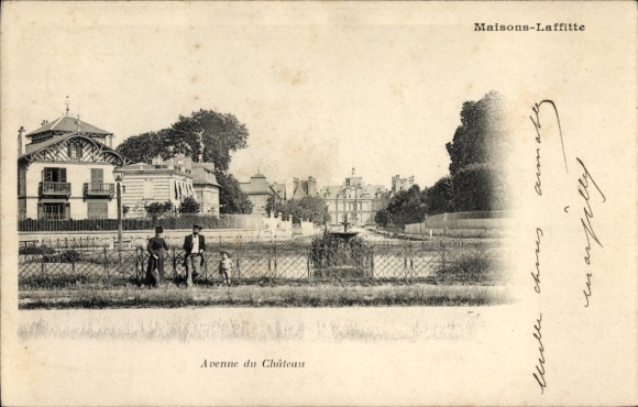 Postcard Maisons Laffitte Yvelines, Avenue du Chateaux