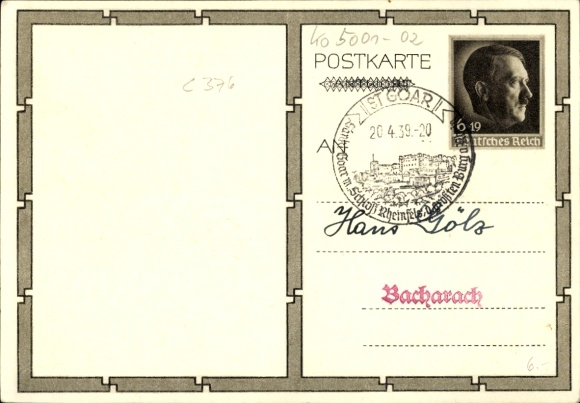 Postal stationery Postcard Führer and Reich Chancellor Adolf Hitler, well-wishers, BDM