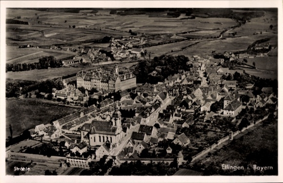 Ak Ellingen in Mittelfranken Bayern, Fliegeraufnahme