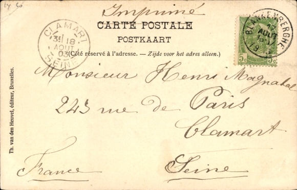Postcard Blankenberghe West Flanders, lighthouse