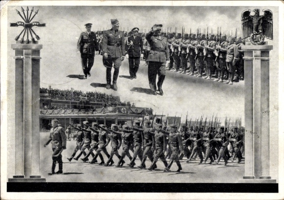 Postcard Legion Condor, Return of the German volunteers from Spain, 1939