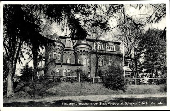 Postcard Schalksmühle im Sauerland, children&#39;s convalescent home of the city of Wuppertal, exterior view
