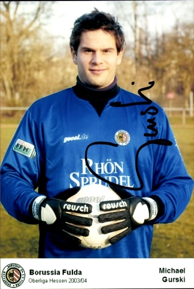 Autogrammkarte Fußballer Michael Gurski, SC Borussia Fulda, Autogramm